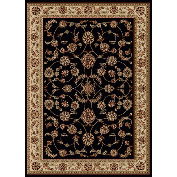 Vitaly Rafiqi Area Rug 1596 Black Italian Bordered 5' 5" x 7' 7" Rectangle