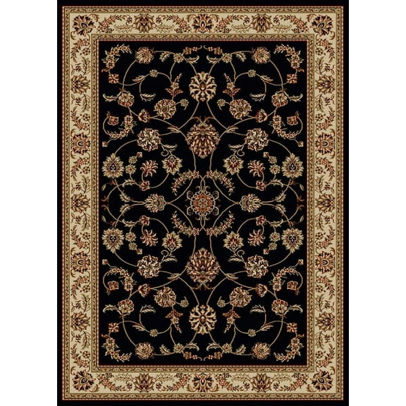 Vitaly Rafiqi Area Rug 1596 Black Italian Bordered 7' 9" x 11' Rectangle