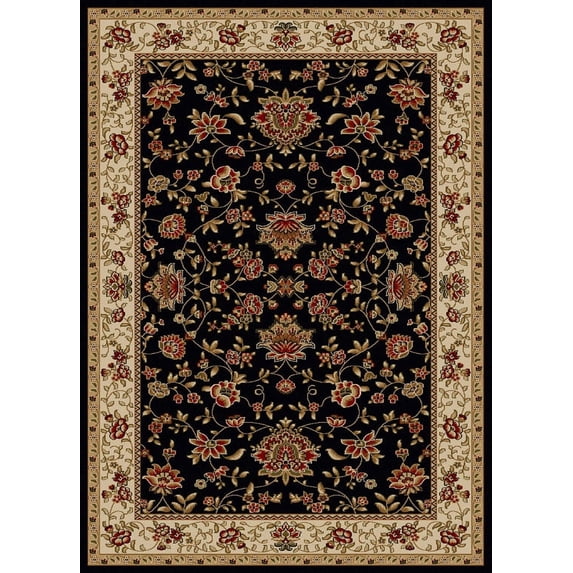 Vitaly Rafiqi Area Rug 1597 Black Italian Bordered 3' 3" x 4' 11" Rectangle