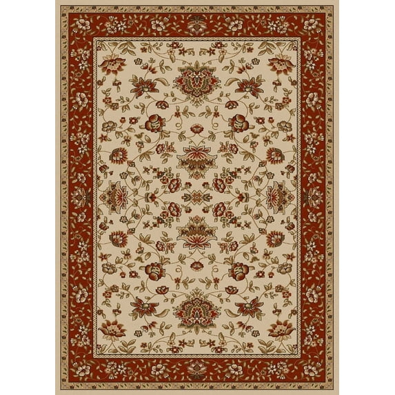 Vitaly Rafiqi Area Rug 1597 Ivory Italian Bordered 2' 2" x 7' 7" Rectangle