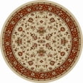 thumbnail image 1 of Vitaly Rafiqi Area Rug 1597 Ivory Italian Bordered 5' 3" x 5' 3" Round, 1 of 1