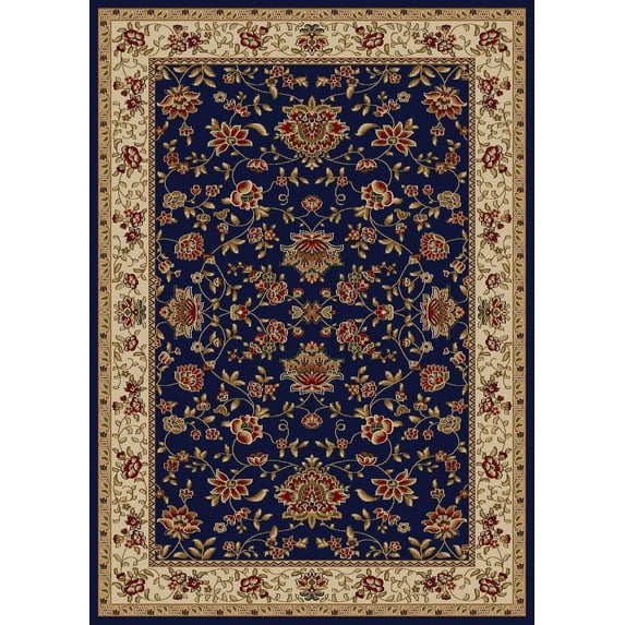 Vitaly Rafiqi Area Rug 1597 Navy Blue Italian Bordered 2' 2" x 7' 7" Rectangle