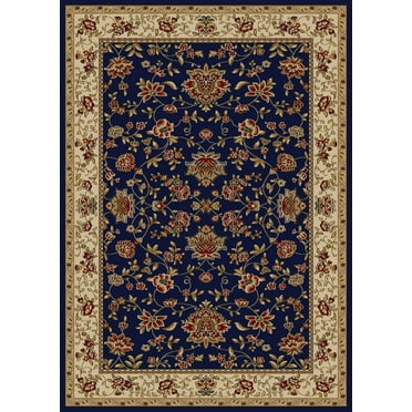 Vitaly Rafiqi Area Rug 1597 Navy Blue Italian Bordered 5' 5" x 7' 7" Rectangle