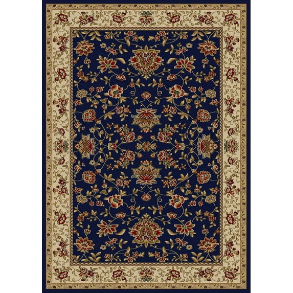 Vitaly Rafiqi Area Rug 1597 Navy Blue Italian Bordered 7' 9" x 11' Rectangle