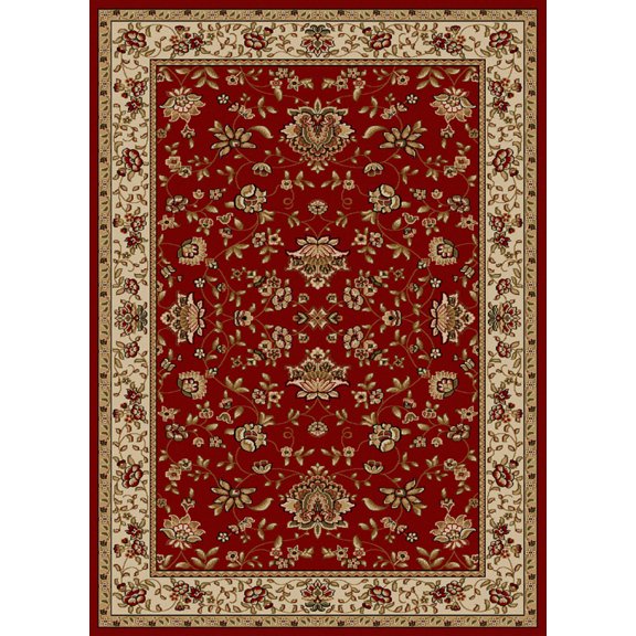 Vitaly Rafiqi Area Rug 1597 Red Italian Bordered 5' 5" x 7' 7" Rectangle