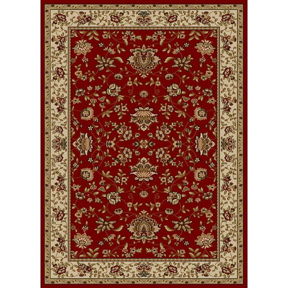 Vitaly Rafiqi Area Rug 1597 Red Italian Bordered 5' 5" x 7' 7" Rectangle