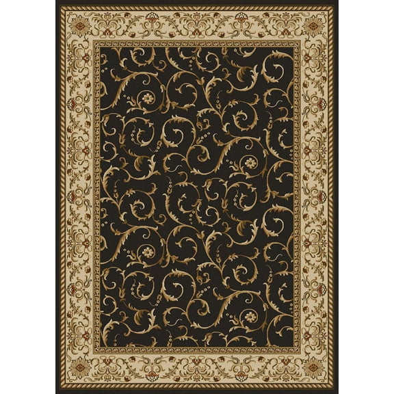 Vitaly Rafiqi Area Rug 1599 Brown Italian Bordered 9' 10" x 12' 10" Rectangle