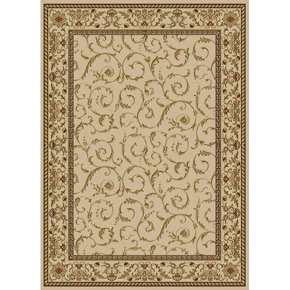 Vitaly Rafiqi Area Rug 1599 Ivory Italian Bordered 3' 3" x 4' 11" Rectangle
