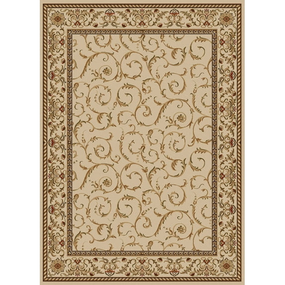 Vitaly Rafiqi Area Rug 1599 Ivory Italian Bordered 9' 10" x 12' 10" Rectangle