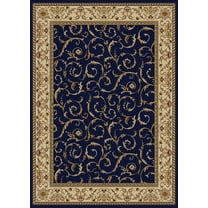 Vitaly Rafiqi Area Rug 1599 Navy Blue Italian Bordered 7' 9" x 11' Rectangle
