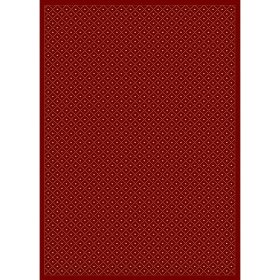 Vitaly Rafiqi Area Rug 782 Traditional Red Dots Blocks 2' 2" x 7' 7" Rectangle