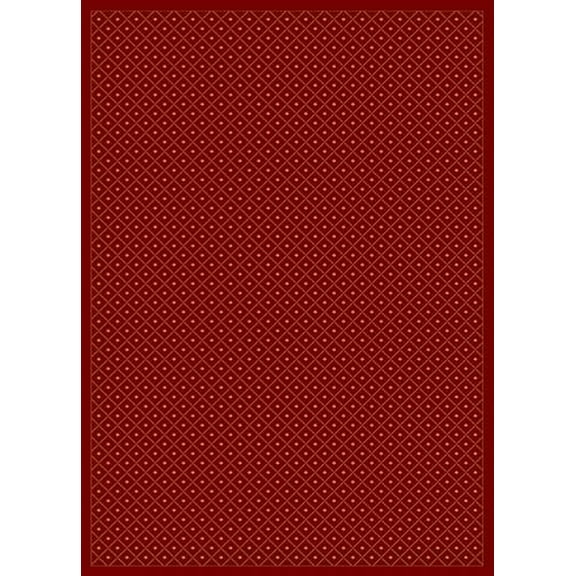 Vitaly Rafiqi Area Rug 782 Traditional Red Dots Blocks 3' 3" x 4' 11" Rectangle