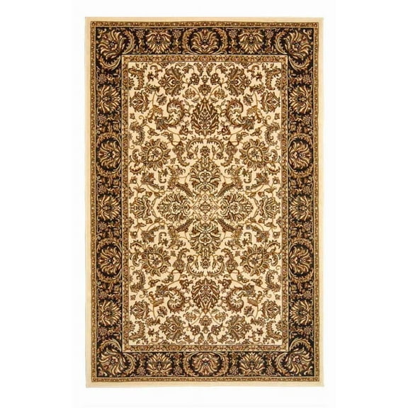 Vitaly Wharton Area Rug 1305 Ivory Bordered Persian 3' 3" x 5' 4" Rectangle