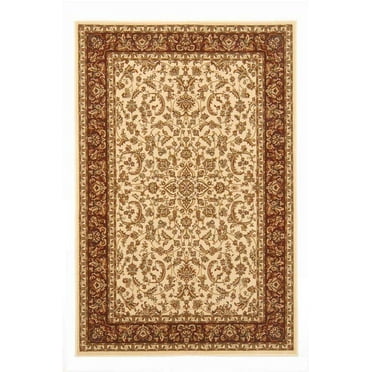Vitaly Wharton Area Rug 1318 Ivory Bordered Medallion 7' 9" x 9' 6" Rectangle