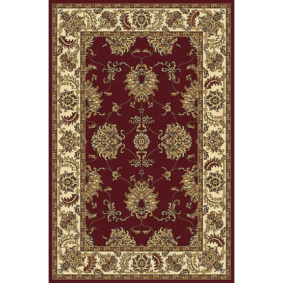 Vitaly Wharton Area Rug 1330 Burgundy European Bordered 2' 2" x 8' Rectangle