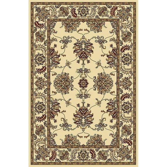 Vitaly Wharton Area Rug 1330 Ivory European Bordered 3' 3" x 5' 4" Rectangle