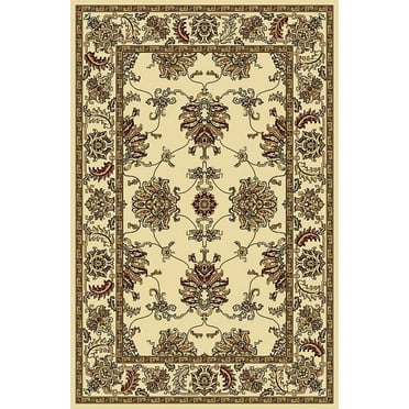 Vitaly Wharton Area Rug 1330 Ivory European Bordered 9' 10" x 12' 10" Rectangle