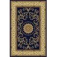 thumbnail image 1 of Vitaly Wharton Area Rug 1419 Navy Blue Scrolls Vines 3' 3" x 5' 4" Rectangle, 1 of 1