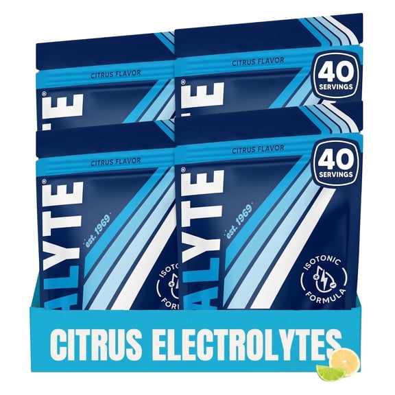 Vitalyte Cool Citrus Electrolyte Powder Mix, Isotonic Hydration, 160 Servings (4-pack, 35 oz Each)
