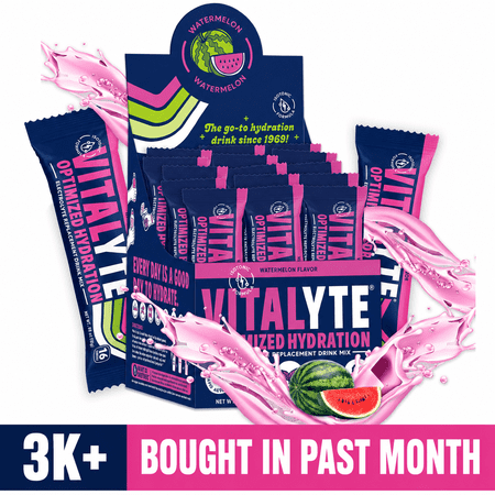 Vitalyte Watermelon Electrolyte Powder Packets Mix, Isotonic Hydration, 25 Single Serving Stick Packet