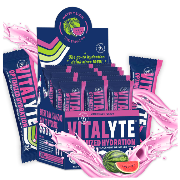 Vitalyte Watermelon Electrolyte Powder Packets Mix, Isotonic Hydration, 25 Single Serving Stick Packet