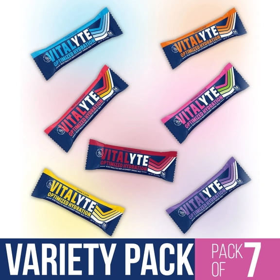 Vitalyte Variety Stick Pack Electrolyte Powder Mix, Isotonic Hydration, Pack of 7