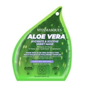 Vitamasques Aloe Vera Face Sheet Mask, Hydrating + Soothing, 1 Count
