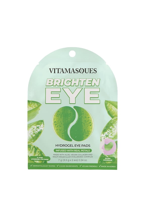 Brighten Hydrogel Eye Pads, Infused with Real Petals, 1 Pair