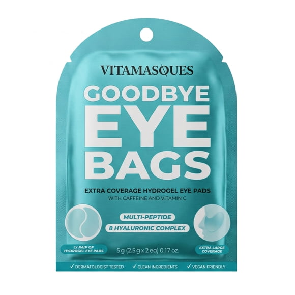 Vitamasques Goodbye Eye Bags Extra Large Hydrogel Eye Pads, 1 Pair