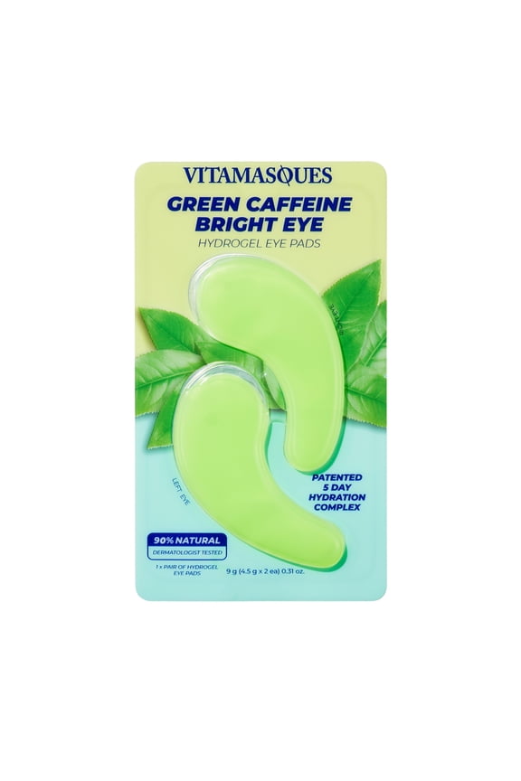 Green Caffeine Bright Eye Hydrogel Eye Pads, One Pair