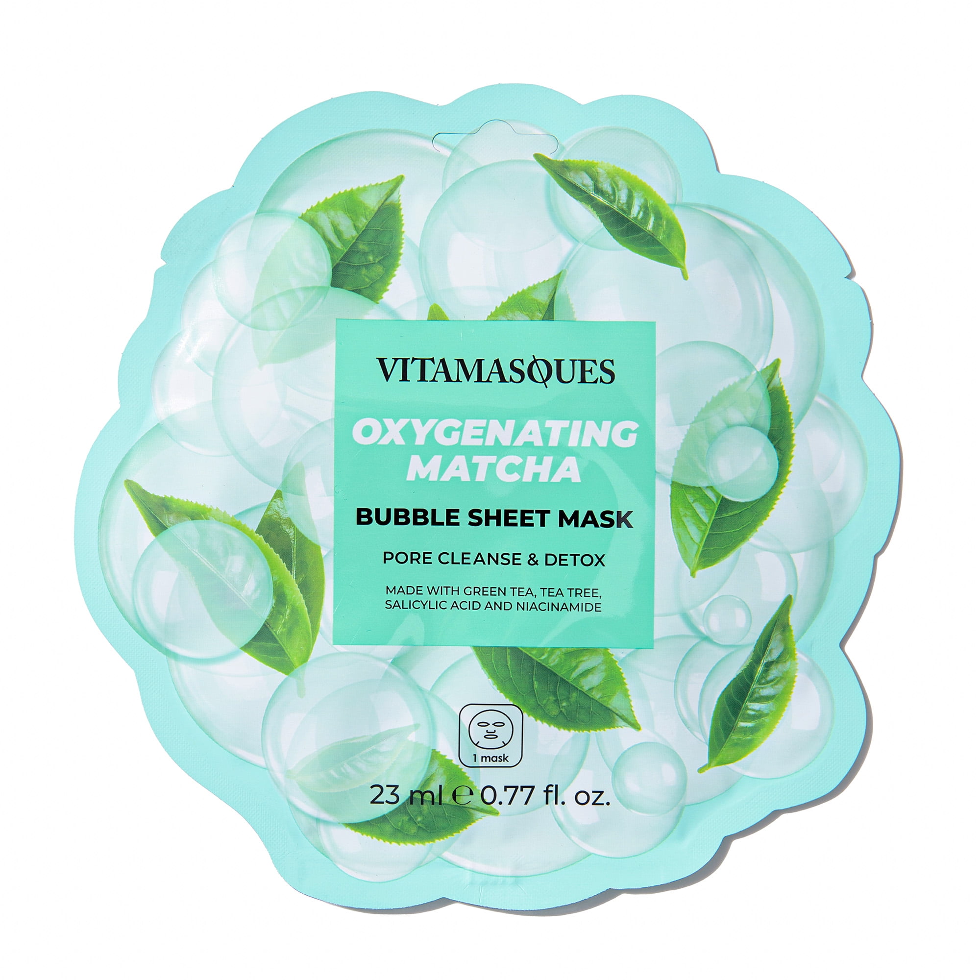 Vitamasques Oxygenating Matcha Green Tea Face Mask, For All Skin Types