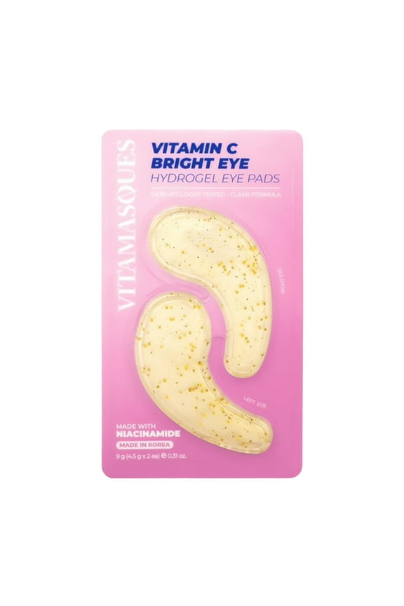Vitamin C Hydrogel Eye Pads, Brighten, Vegan, 1 Pair