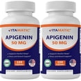 thumbnail image 1 of Vitamatic 2 Pack Apigenin 50mg - 120 Vegetarian Capsules - Bioflavonoid Support Prostate Health, Metabolism & Relaxation (Total 240 Capsules), 1 of 6