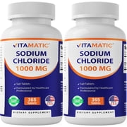 Vitamatic 2 Pack Sodium Chloride 1000mg, 365 Tablets