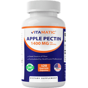 Vitamatic Apple Pectin 1400 mg per 2 Capsules, 120 Veg Capsules