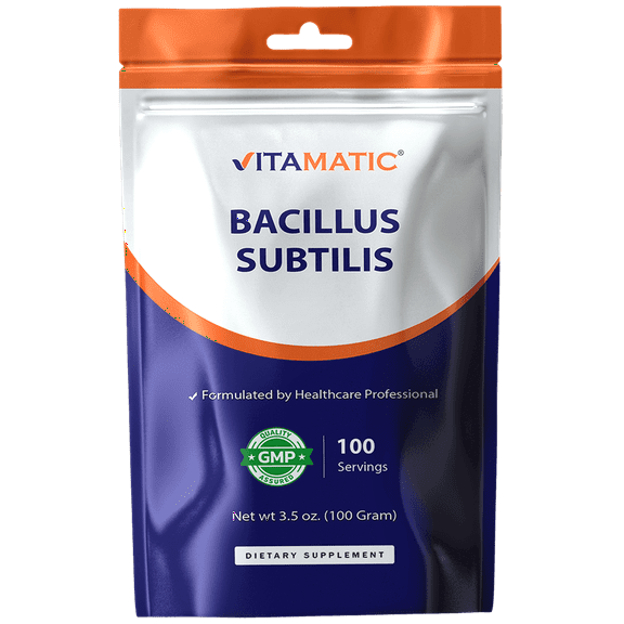 Vitamatic Bacillus Subtilis Pure Powder Probiotic Powder - Gut Health - 100 Gram - 100 Servings