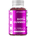 Vitamatic Biotin Gummies 10,000 mcg for Stronger Hair, Skin & Nails