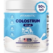 Vitamatic Bovine Colostrum Powder 50% Highest IgG Unflavored for Gut Health 1 Count 4.23 oz 120 g