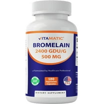 Vitamatic Bromelain 2400 GDU/g 500 mg 180 Capsules