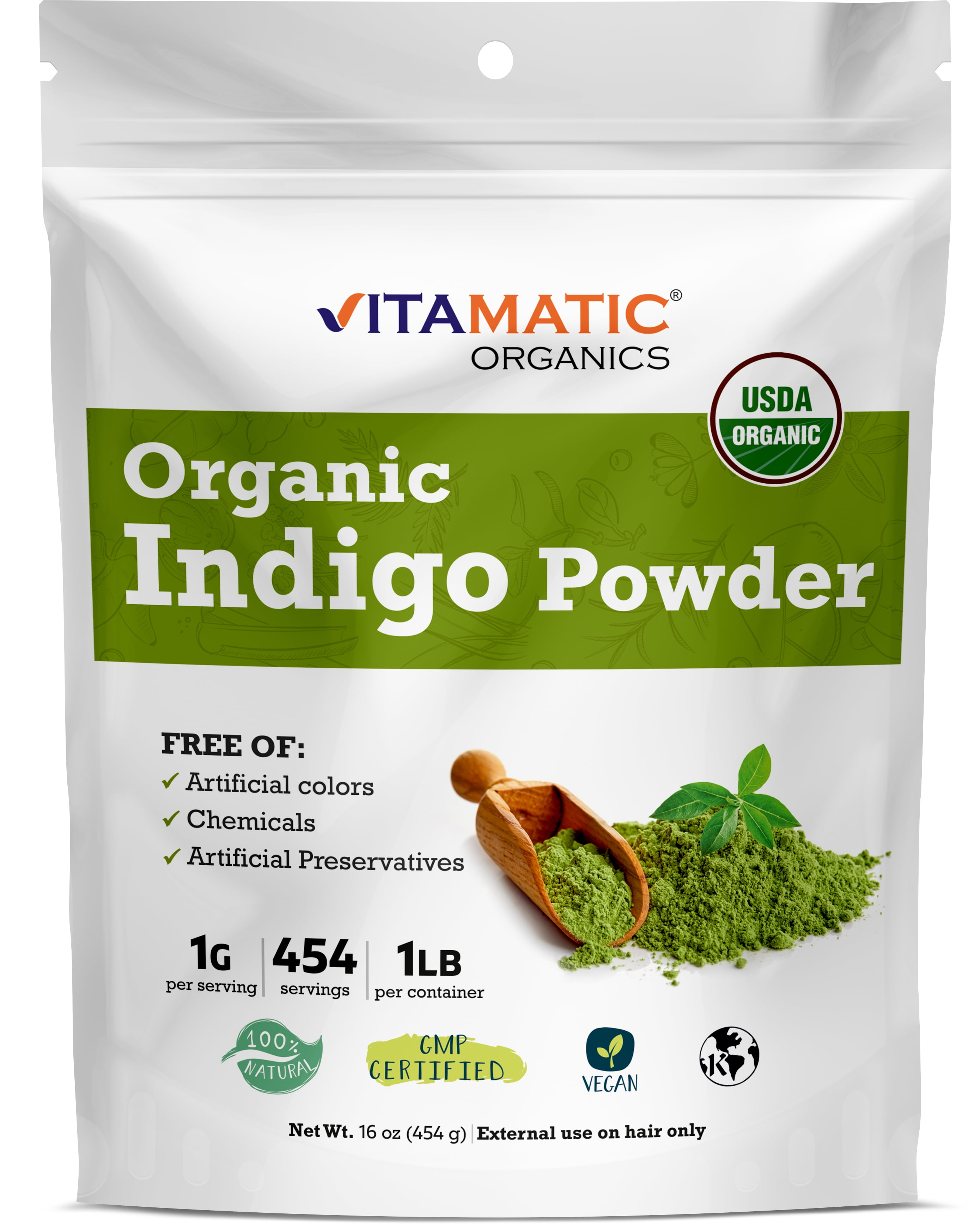 Shyam Organic Indigo Powder For Hair, Beard - Black 200 gm Free Shipping