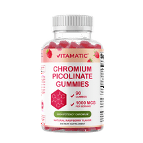 Vitamatic Chromium Picolinate 1000 mcg - 90 Gummies - High Potency Chromium - Raspberry Flavor