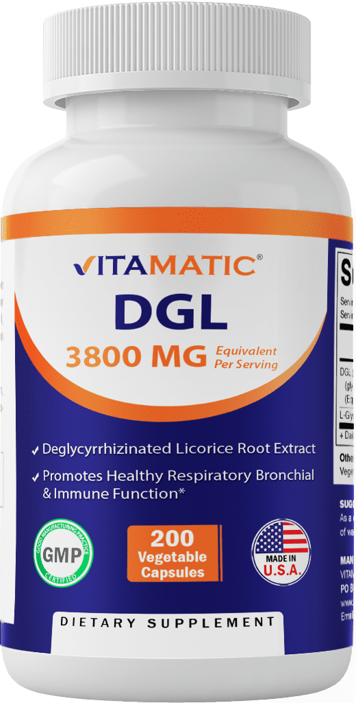 Vitamatic DGL Licorice 101 Extract 380 mg (3800mg Equivalent of