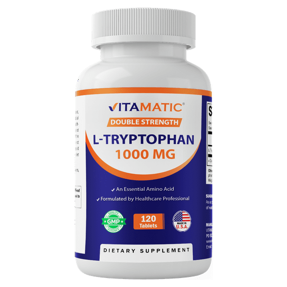 Vitamatic L-Tryptophan 1000mg 120 Tablets