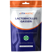 Vitamatic Lactobacillus Gasseri Probiotic Powder - Digestive Support - 100 Gram 3.5 oz - 100 Servings