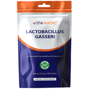 Vitamatic Lactobacillus Gasseri Probiotic Powder - Digestive Support - 100 Gram 3.5 oz - 100 Servings