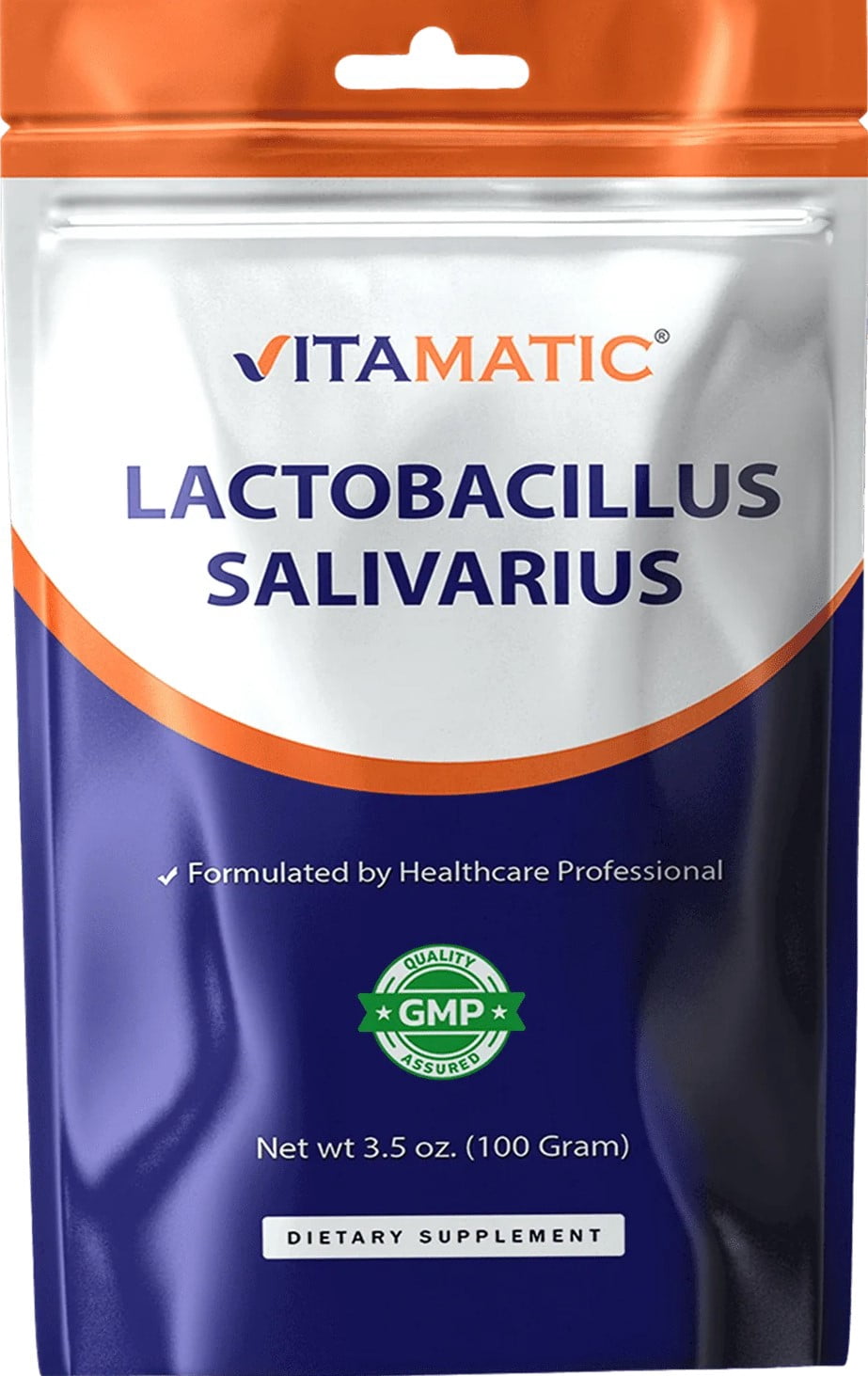 Vitamatic Lactobacillus Salivarius Probiotic Powder - Digestive Support - 100 Gram (3.5 OZ) - 100 Servings