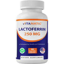 Vitamatic Lactoferrin 250mg, 60 Vegetable Capsules - Promotes Healthy Immune Function*