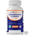 thumbnail interactive-video image 1 of Vitamatic Magnesium Citrate 500mg per Serving - 180 Vegetarian Capsules (Provides 150 mg of Elemental Magnesium) - Added B6 for Maximum Absorption - Supports Muscle, Joint, and Heart Health*, 1 of 11