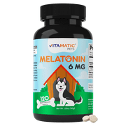 Vitamatic Melatonin for Dogs - 6 mg - 120 Beef Flavored Chewable Tablets