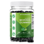 Vitamatic Moringa Gummies   Sugar-Free 501 Plant-Based Extract   Green Superfood   Pectin-Based, Vegan, Non-GMO   240 Gummies